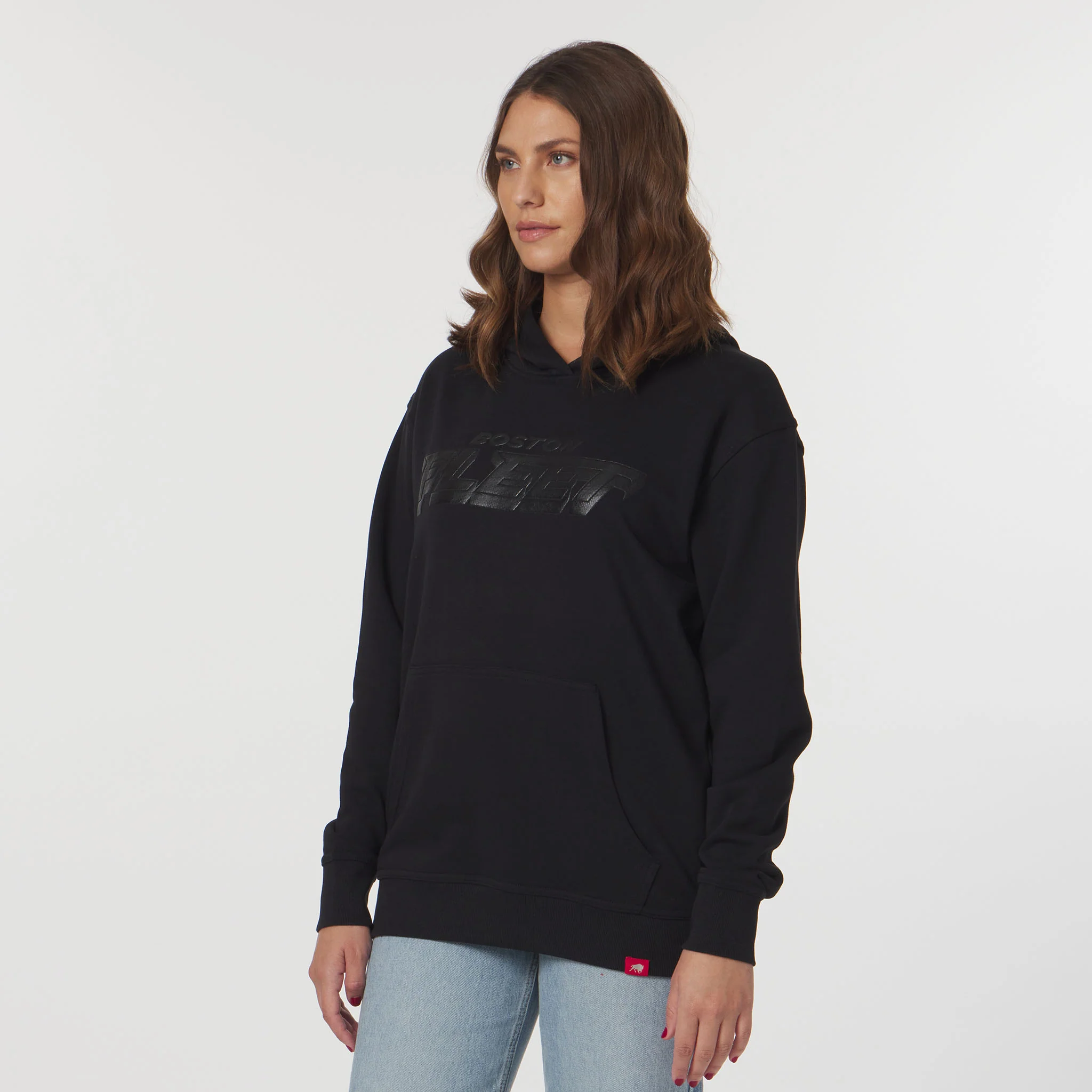 Adult Boston Fleet Sportiqe Puff Ink Logo Drake Hoodie - Image 3