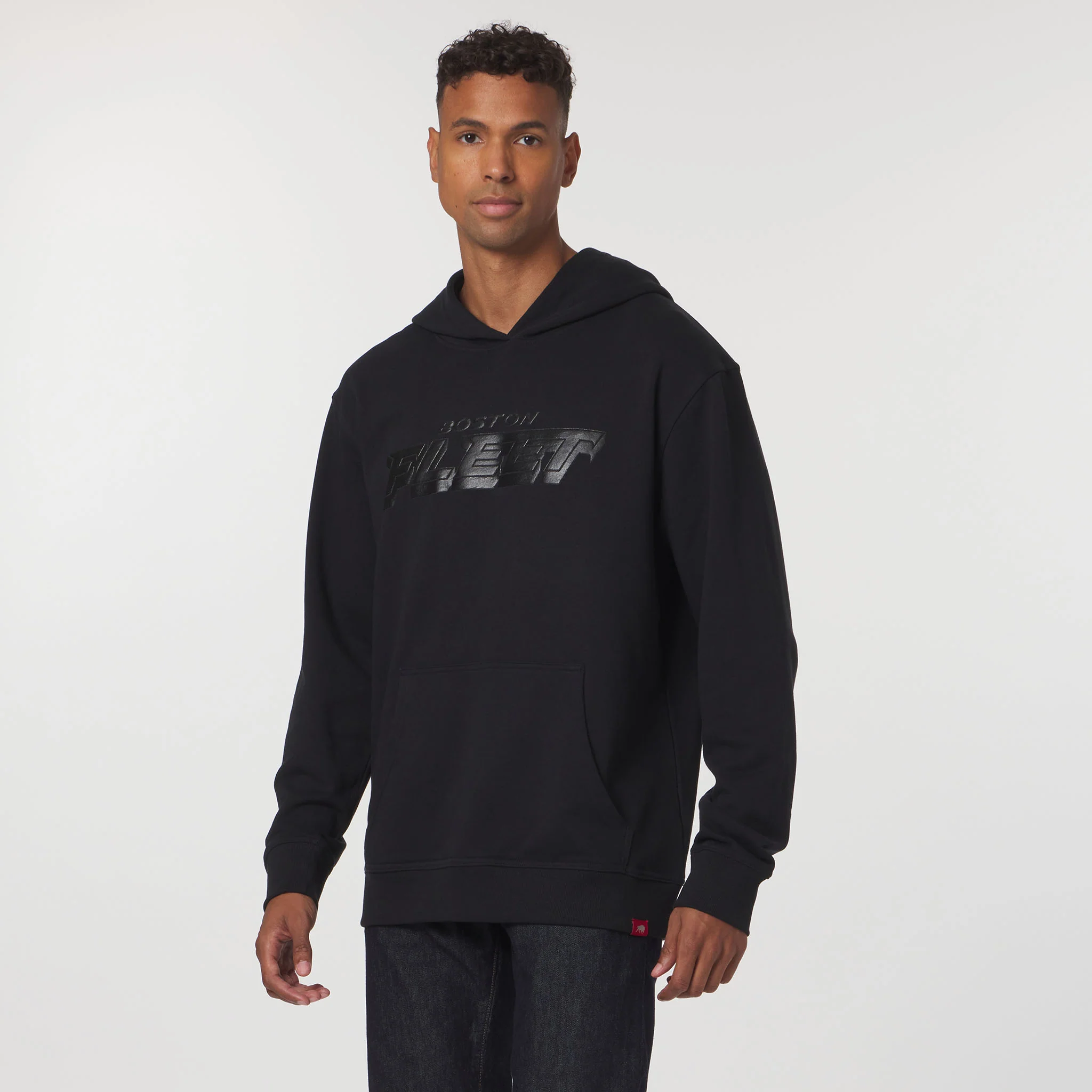 Adult Boston Fleet Sportiqe Puff Ink Logo Drake Hoodie - Image 6