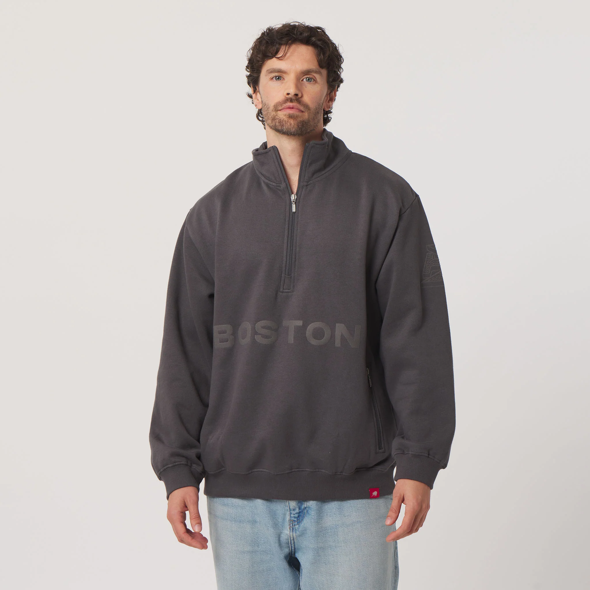 Adult Boston Fleet Sportiqe Tonal Sainz Quarter Zip