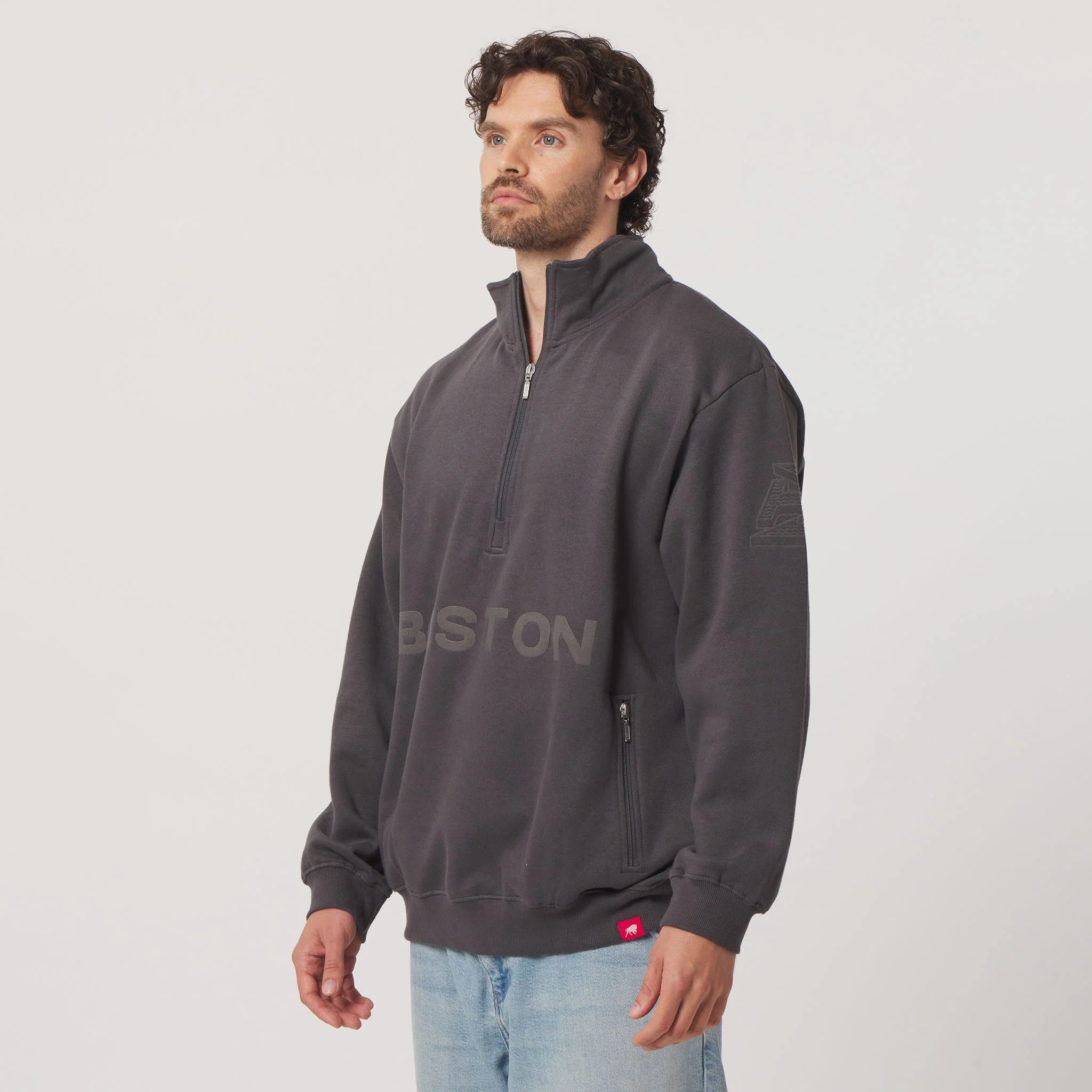 Adult Boston Fleet Sportiqe Tonal Sainz Quarter Zip - Image 3