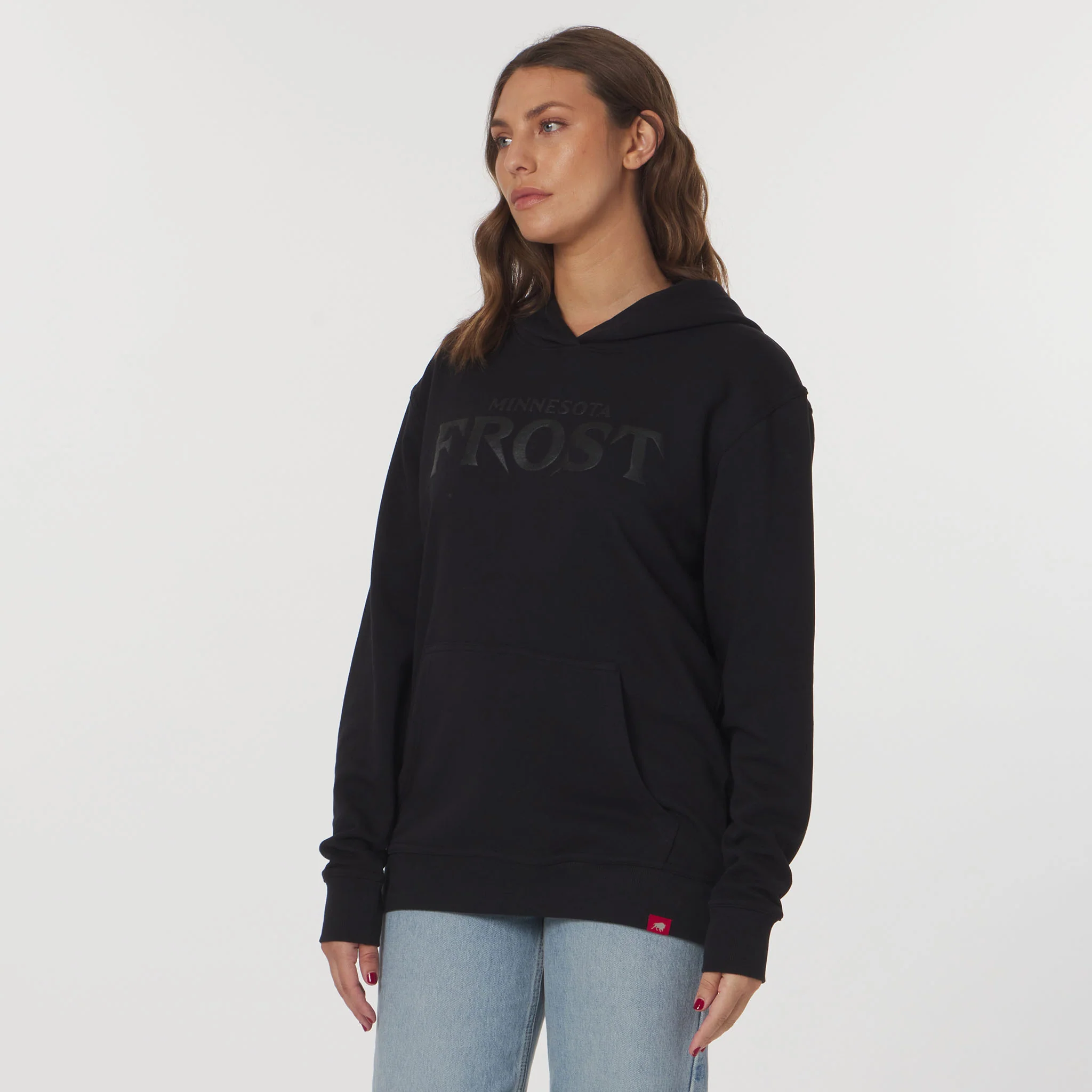 Adult Minnesota Frost Sportiqe Puff Ink Logo Drake Hoodie - Image 3