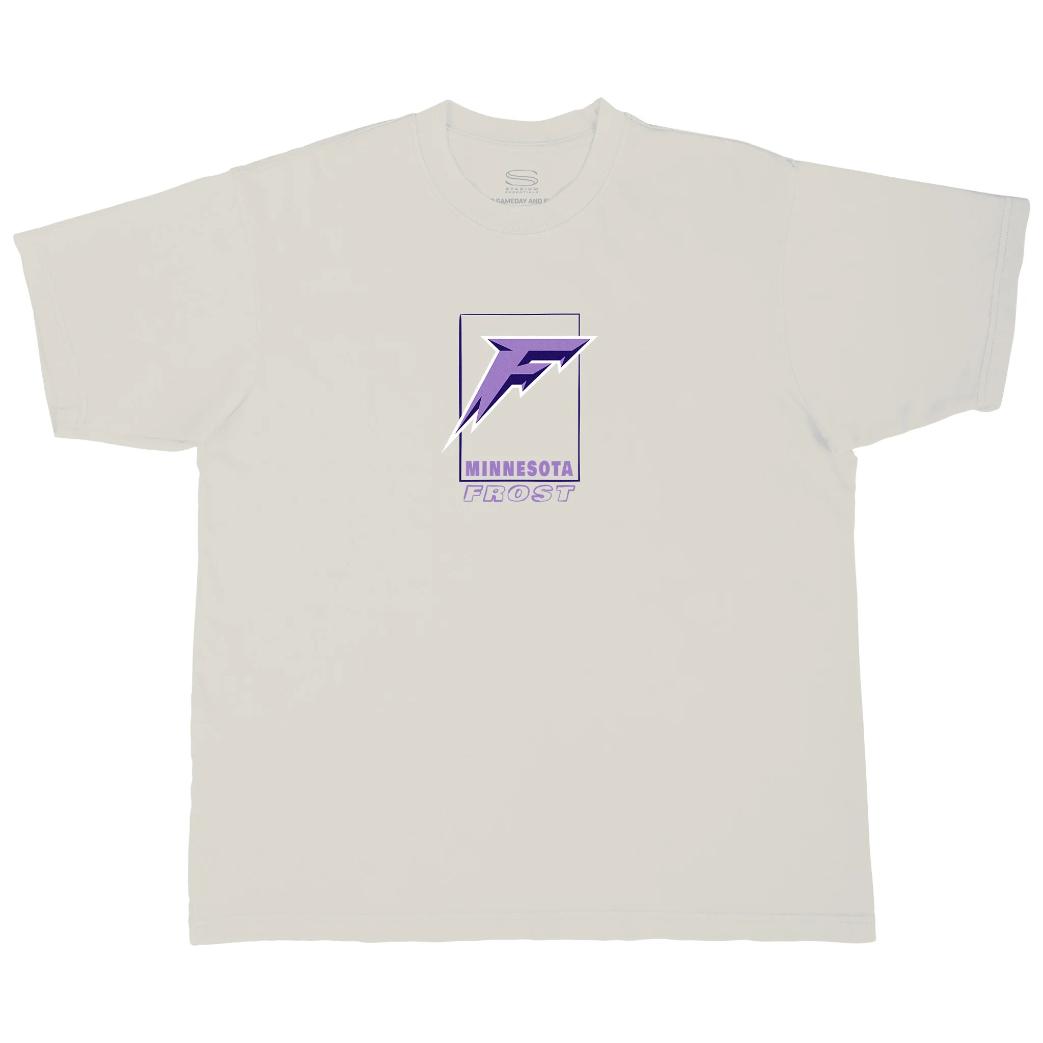 Adult Minnesota Frost Stadium Essentials Playoffs Fragments 2026 Urban T-Shirt - Image 2
