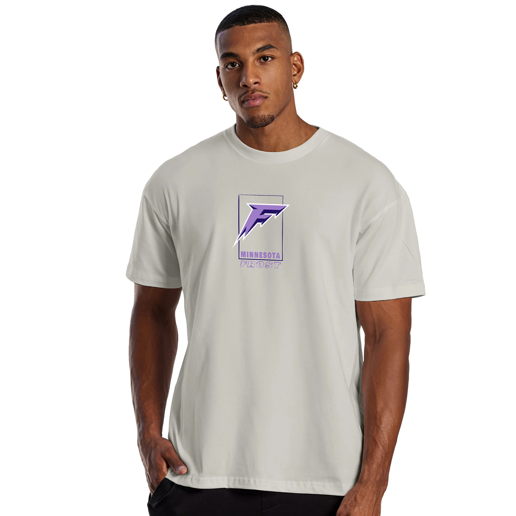 Adult Minnesota Frost Stadium Essentials Playoffs Fragments 2026 Urban T-Shirt - Image 4