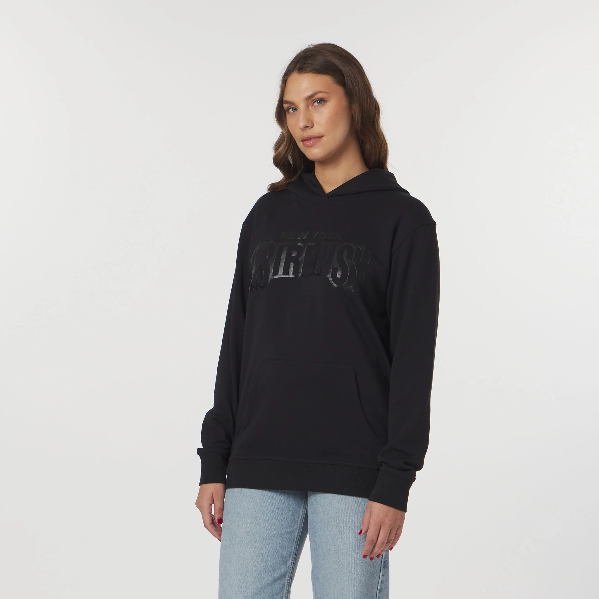 Adult New York Sirens Sportiqe Puff Ink Logo Drake Hoodie - Image 3