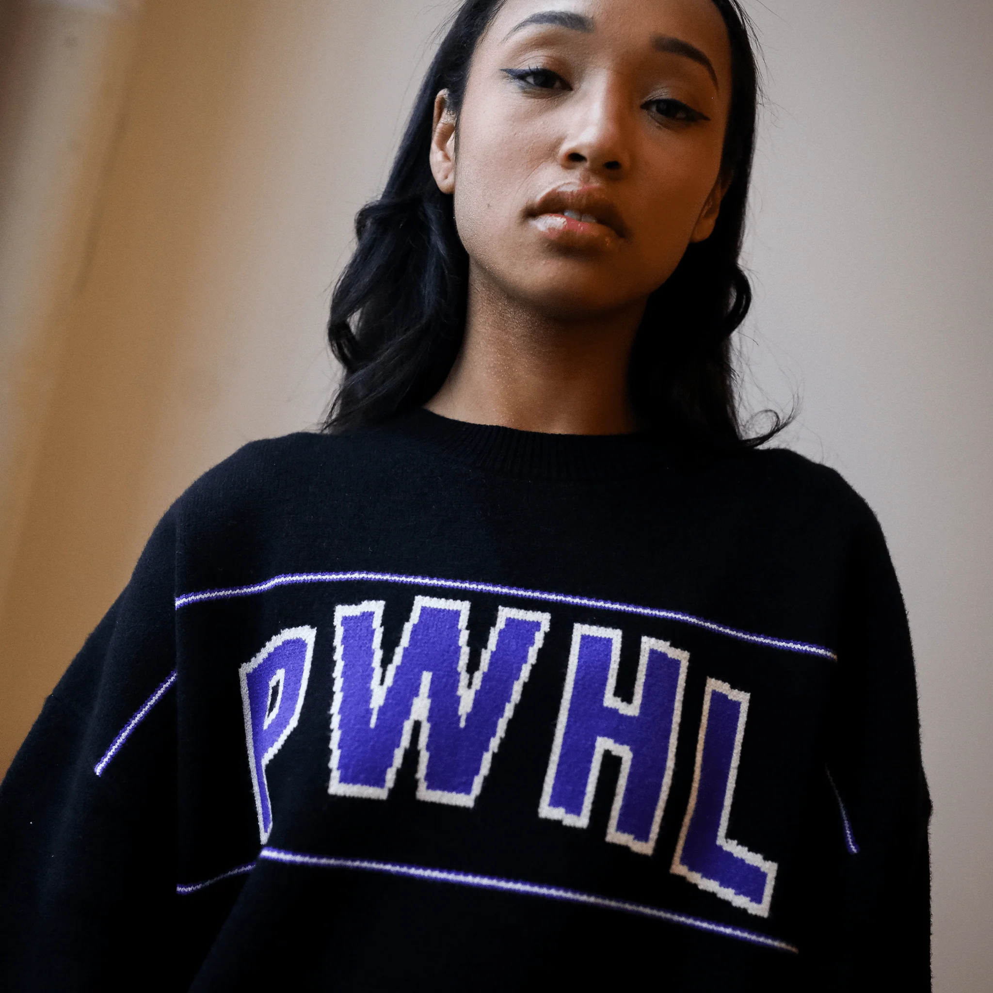 Adult PWHL Peace Collective Heavyweight Knit Sweater - Image 2