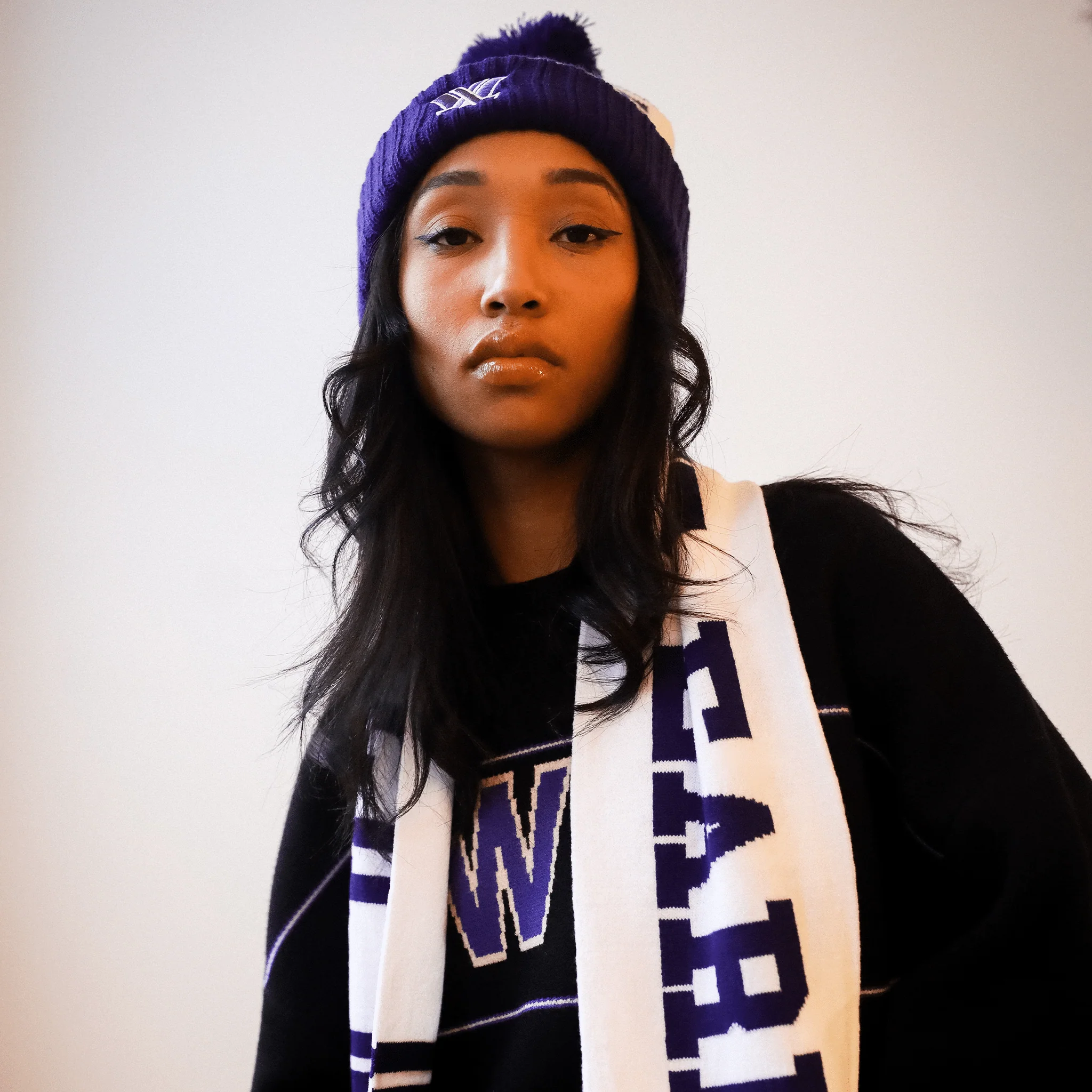 Adult PWHL Peace Collective Ice Time Earned Knit Pom Beanie - Image 3