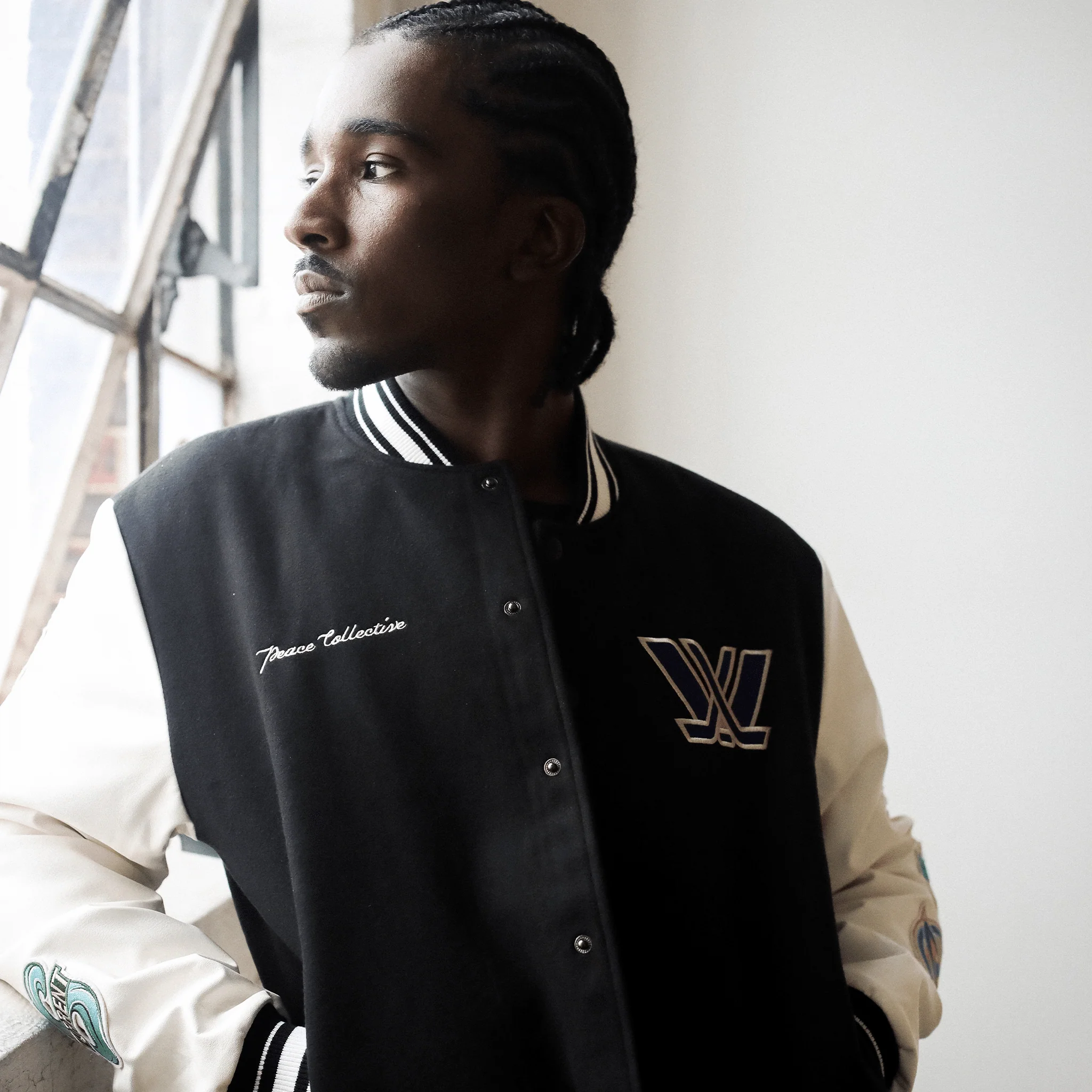 Adult PWHL Peace Collective Ice Time Earned Letterman Jacket - Image 3