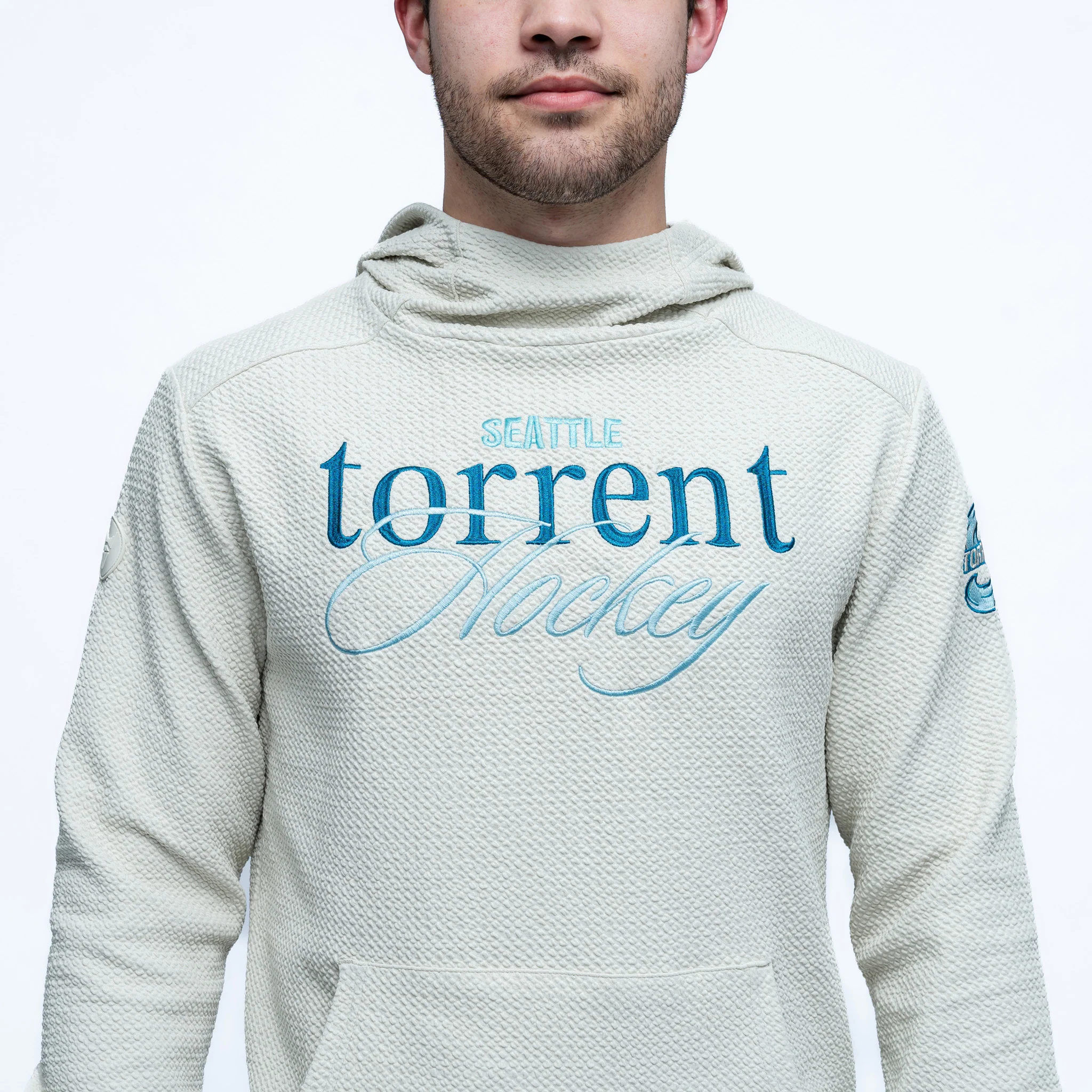 Adult Seattle Torrent Royalty Waffle Hoodie - Image 3