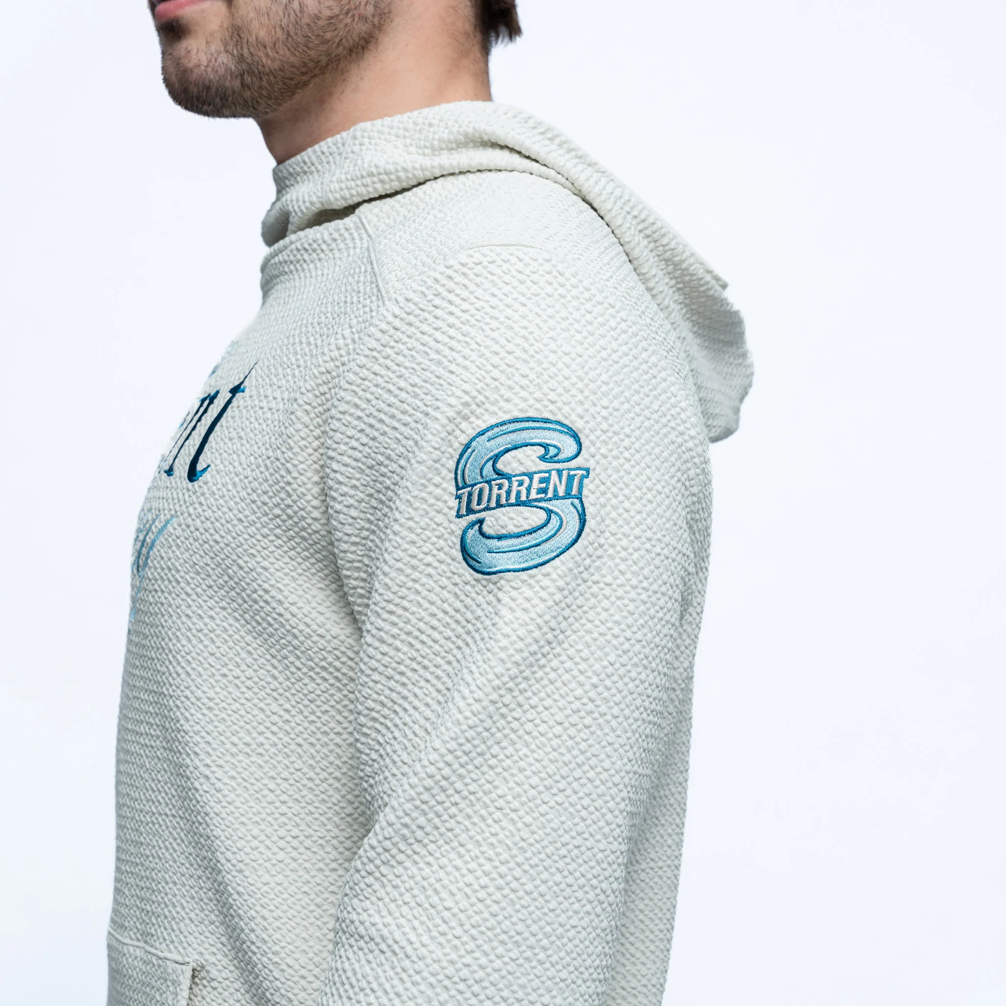 Adult Seattle Torrent Royalty Waffle Hoodie - Image 5