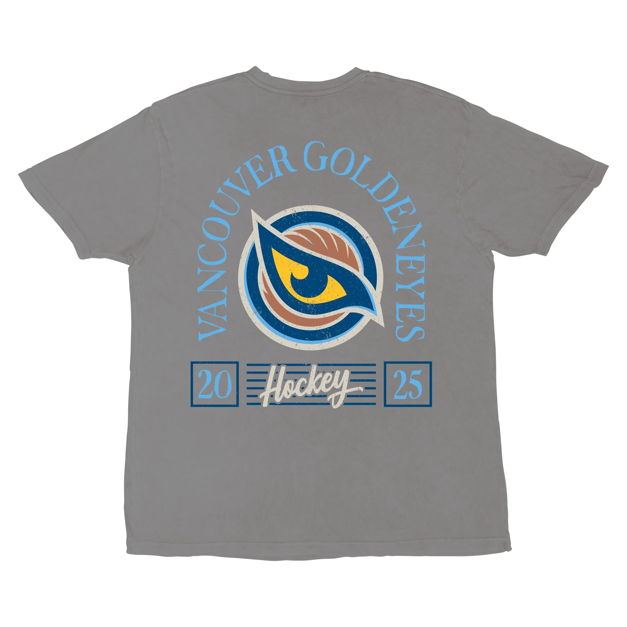 Adult Vancouver Goldeneyes Stadium Essentials Laylow Vintage T-Shirt - Image 2