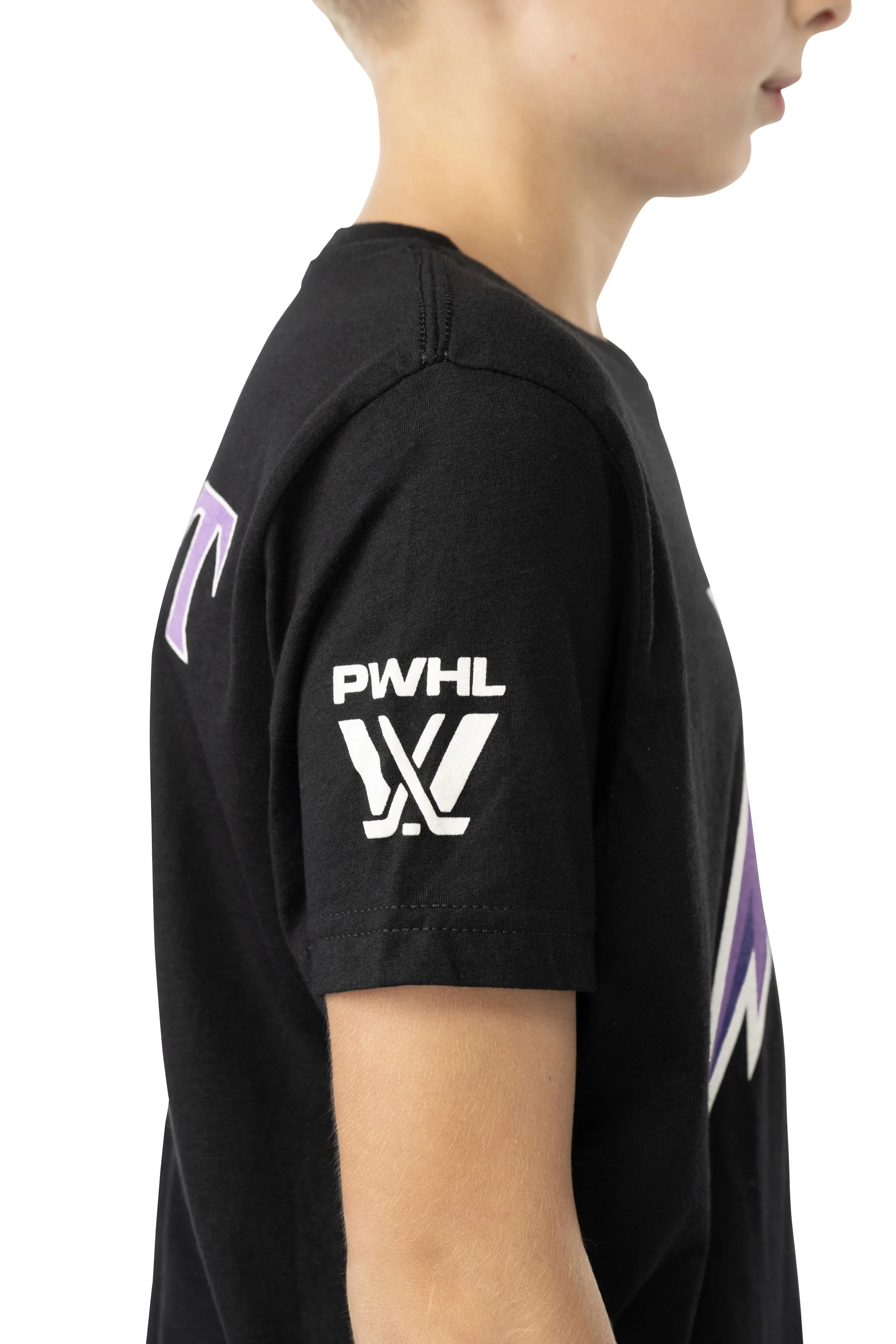 Minnesota Frost Youth Bauer Front Logo Back Name T-Shirt - Image 3