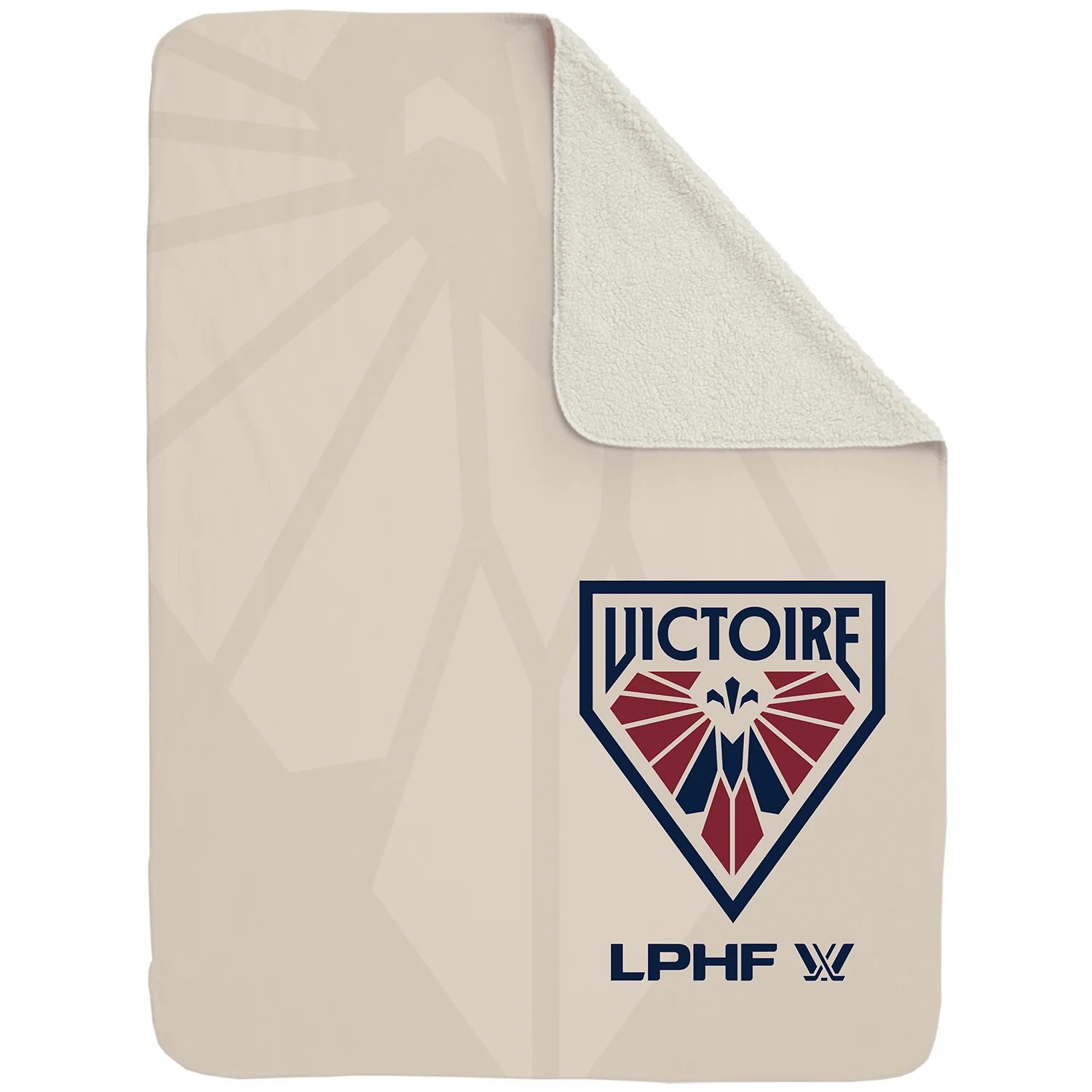 Montreal Victoire Large Sherpa Fleece Logo Throw Blanket