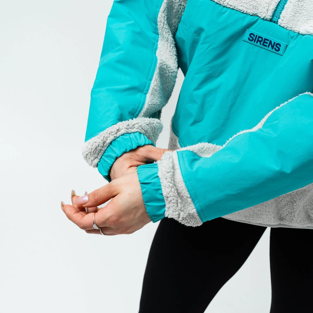 New York Sirens Adult Royalty Sherpa Half Zip Jacket - Image 4