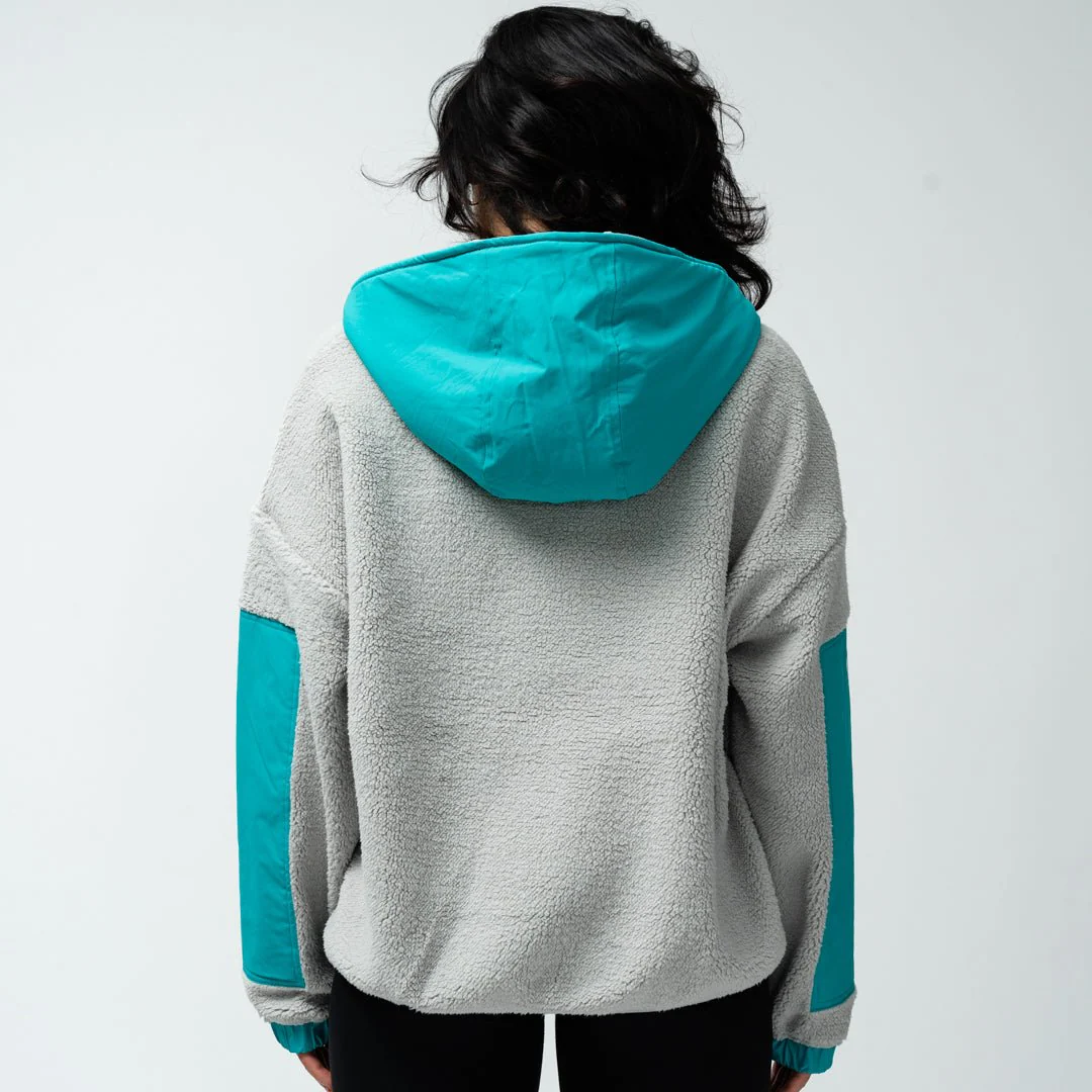 New York Sirens Adult Royalty Sherpa Half Zip Jacket - Image 5