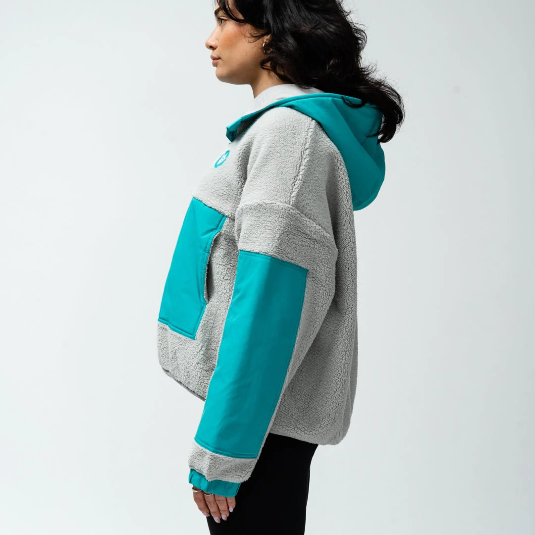 New York Sirens Adult Royalty Sherpa Half Zip Jacket - Image 7