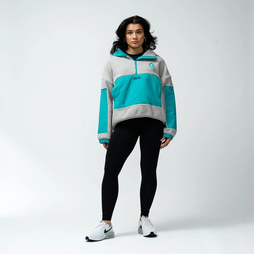 New York Sirens Adult Royalty Sherpa Half Zip Jacket - Image 8