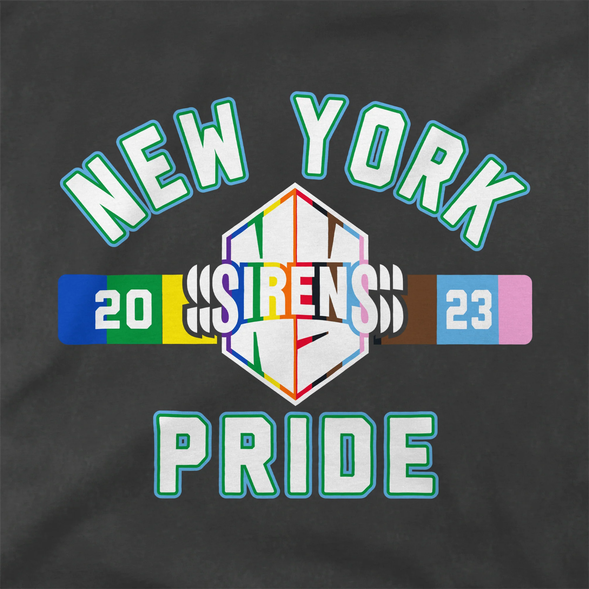 New York Sirens Adult Stadium Essentials Issue Pride Vintage T-Shirt - Image 2