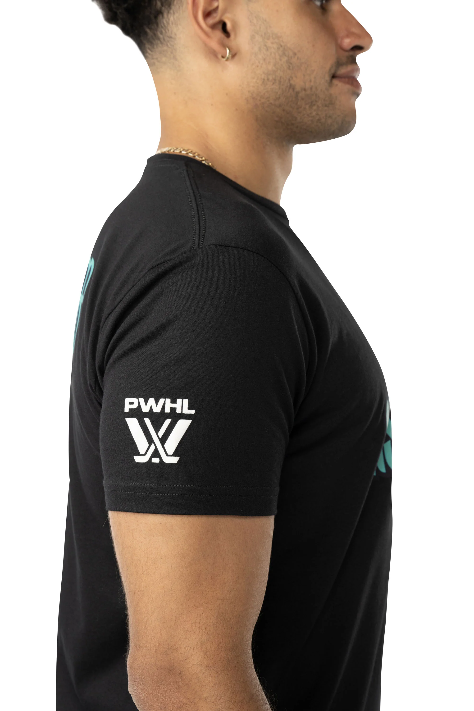 New York Sirens Unisex Bauer Front Logo Back Name T-Shirt - Image 3