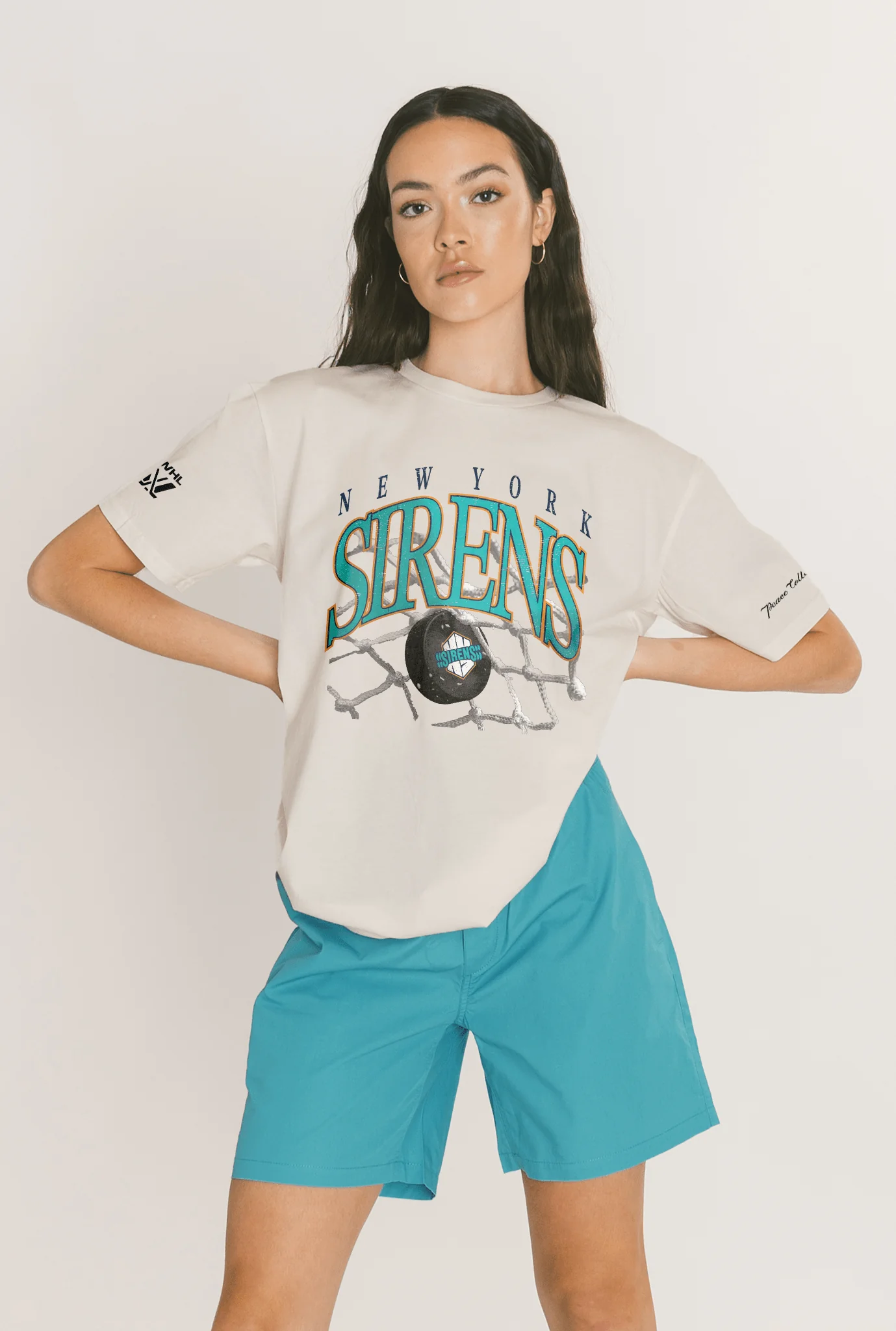 New York Sirens Unisex Peace Collective Vintage Heavy Weight T-Shirt - Image 3