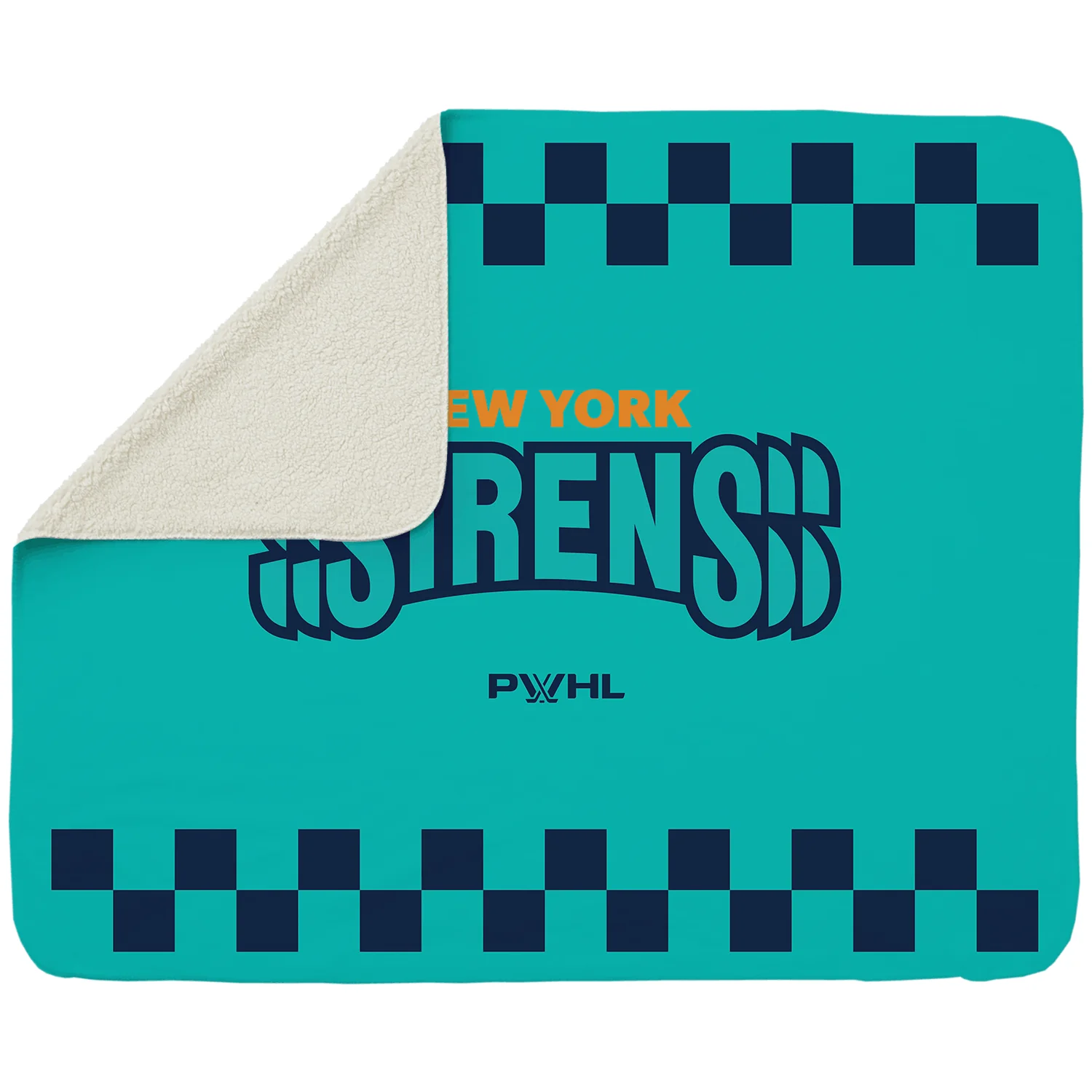 New York Sirens Sherpa Fleece Throw Blanket