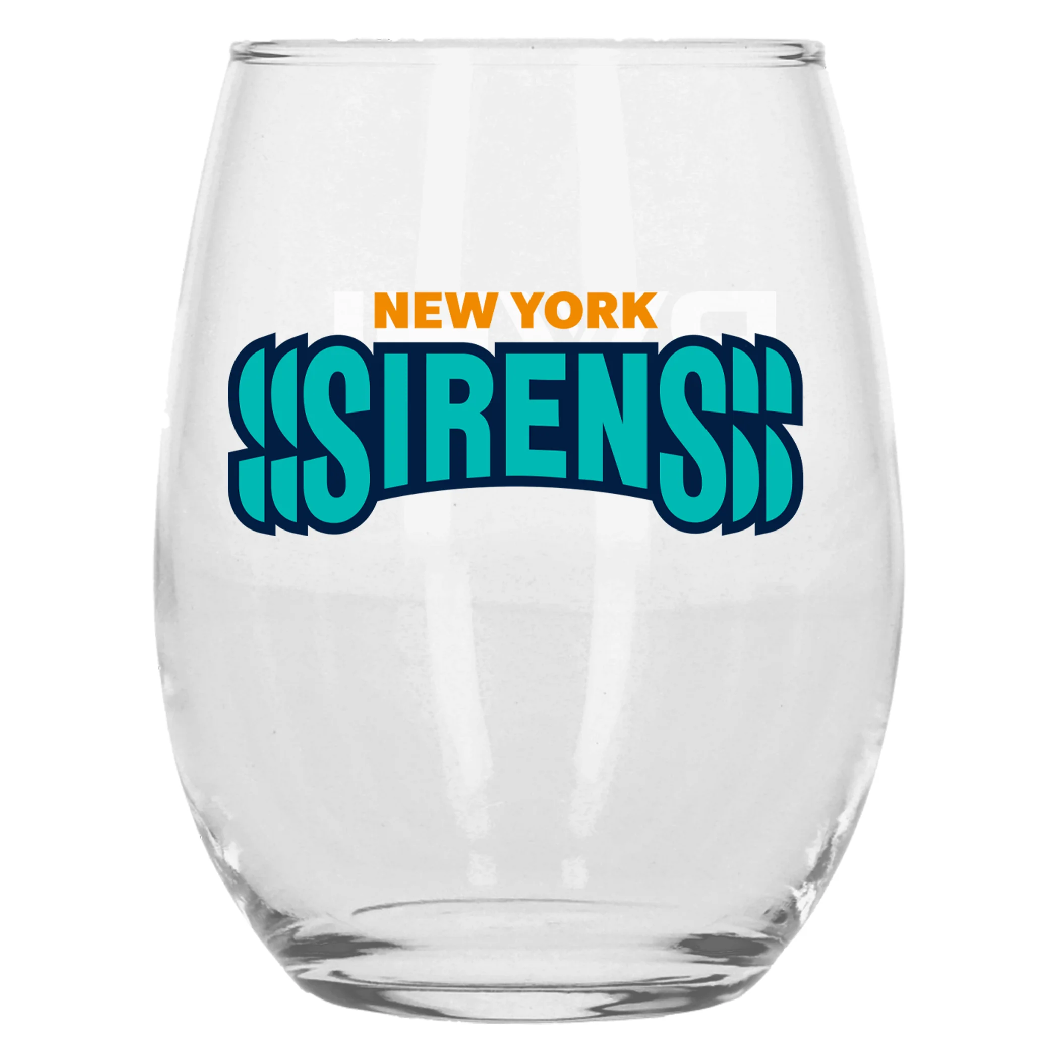 New York Sirens Stemless Wine Glass