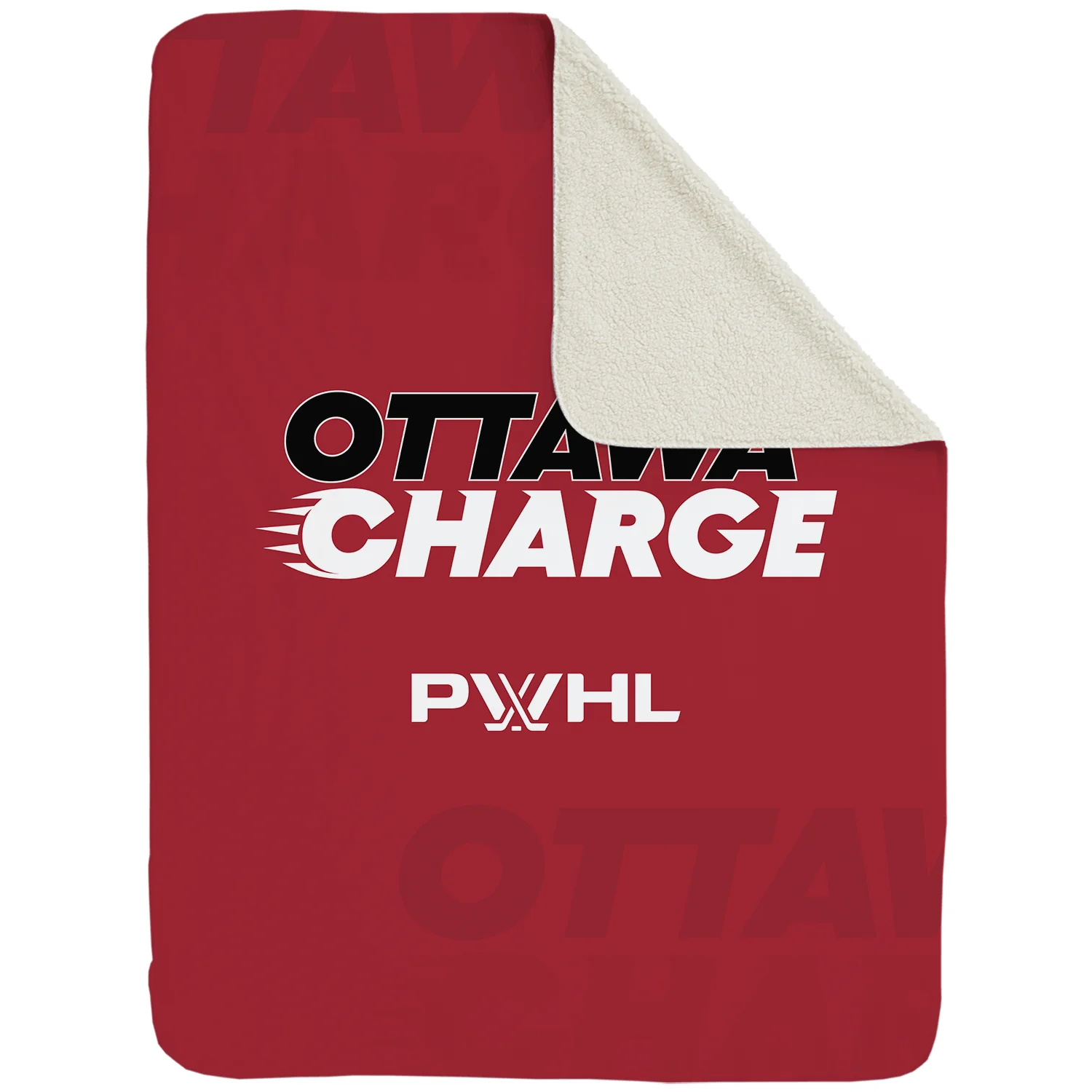 Ottawa Charge Large Sherpa Fleece Throw Blanket
