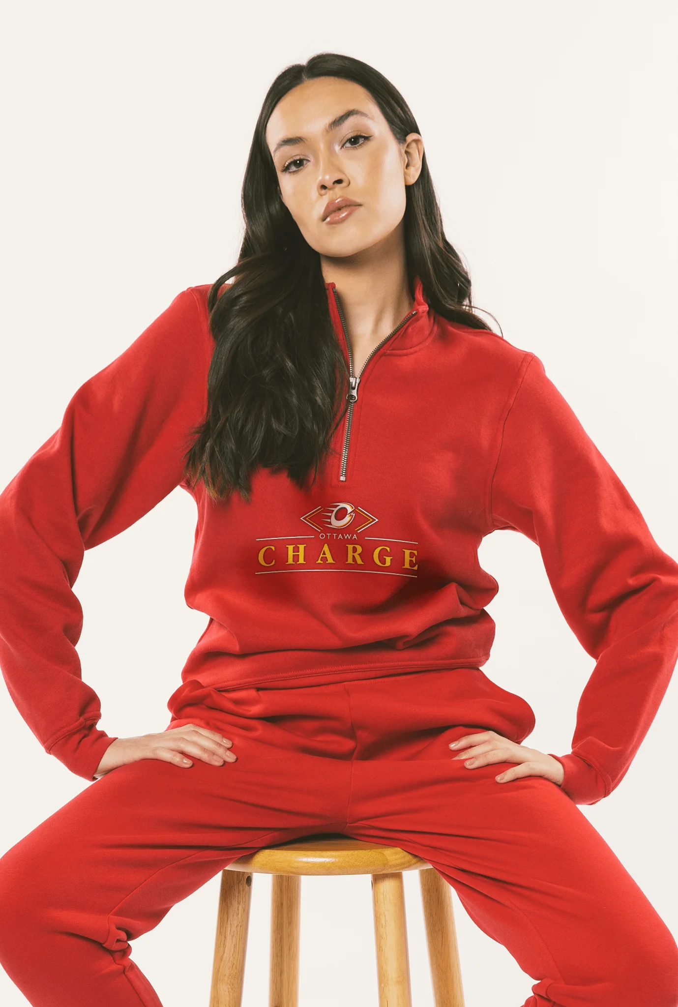 Ottawa Charge Unisex Peace Collective Fleece Quarter Zip - Image 3