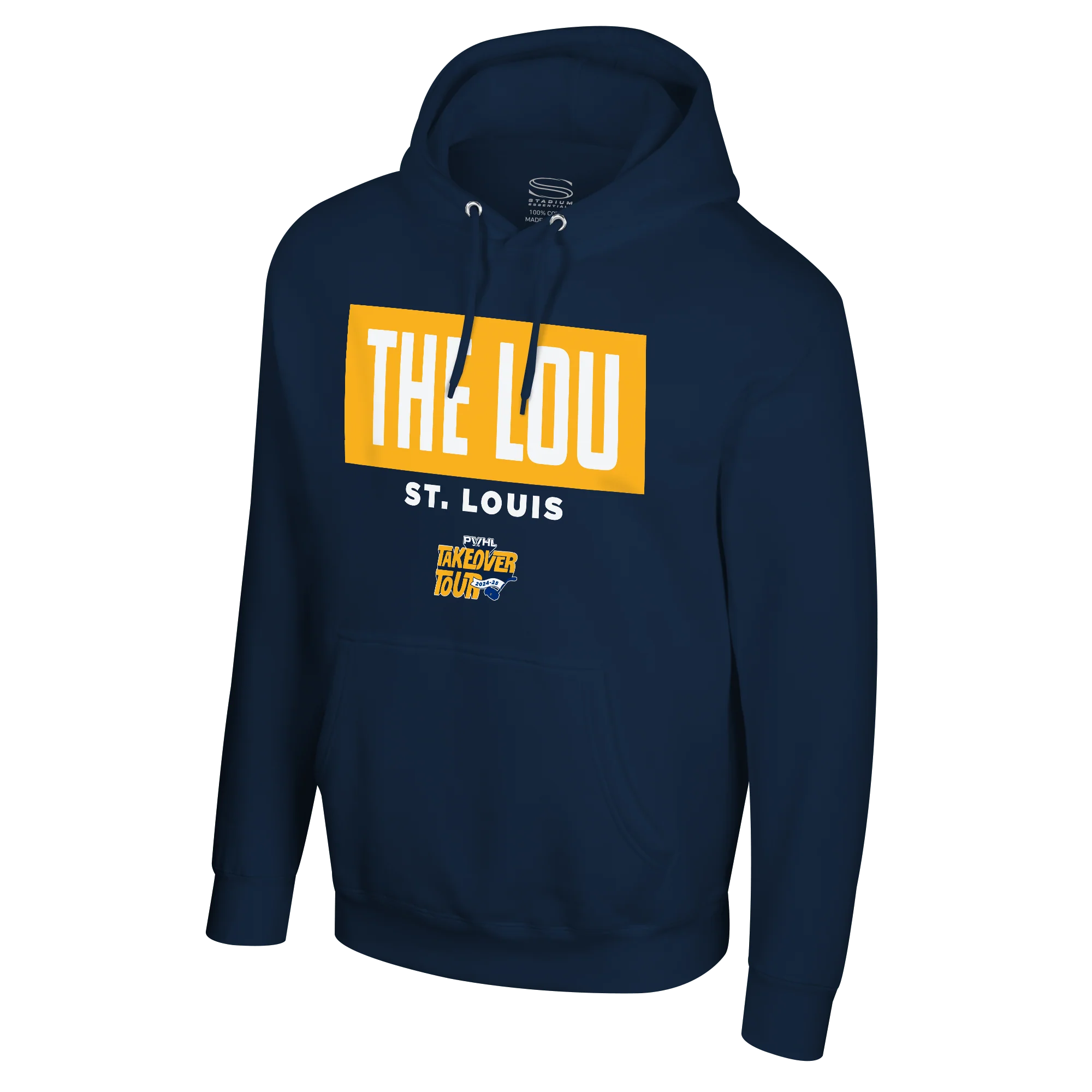 PWHL Adult Stadium Essentials St. Louis Takeover Area Code Crossbar Hoodie