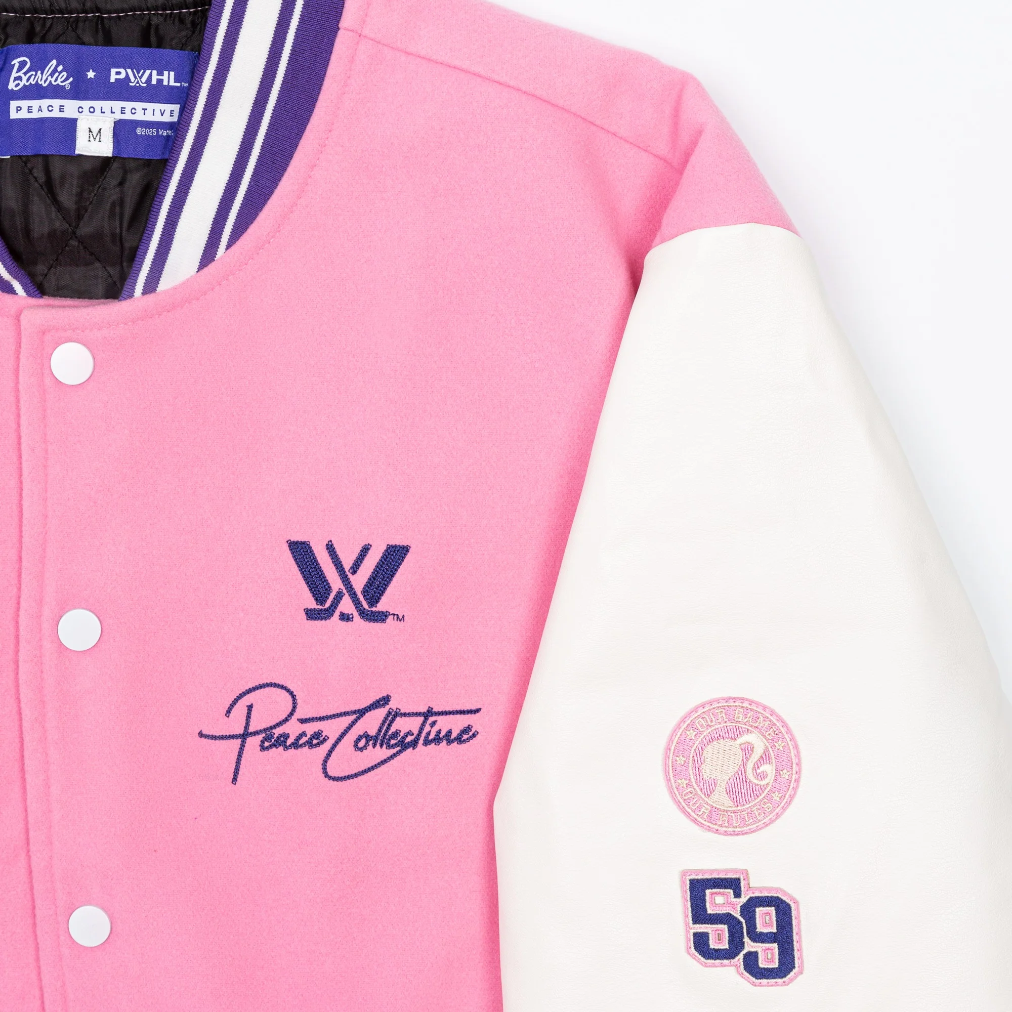 PWHL x Barbie by Peace Collective Adult Letterman Jacket - Image 7