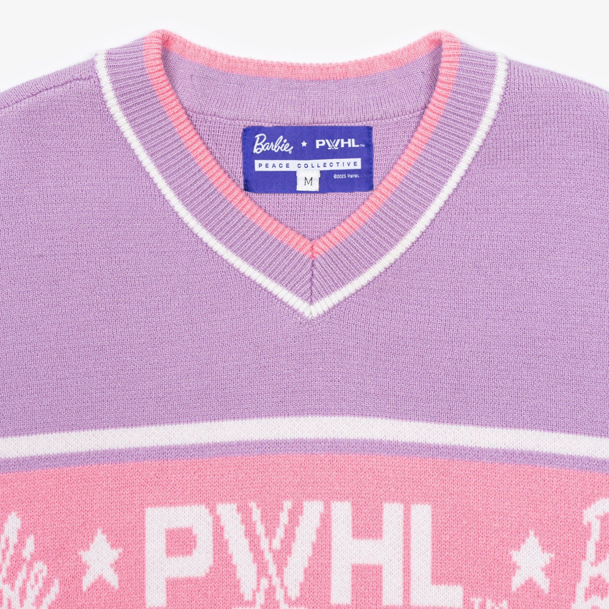 PWHL x Barbie by Peace Collective Women's Oversized V-Neck Sweater - Image 3