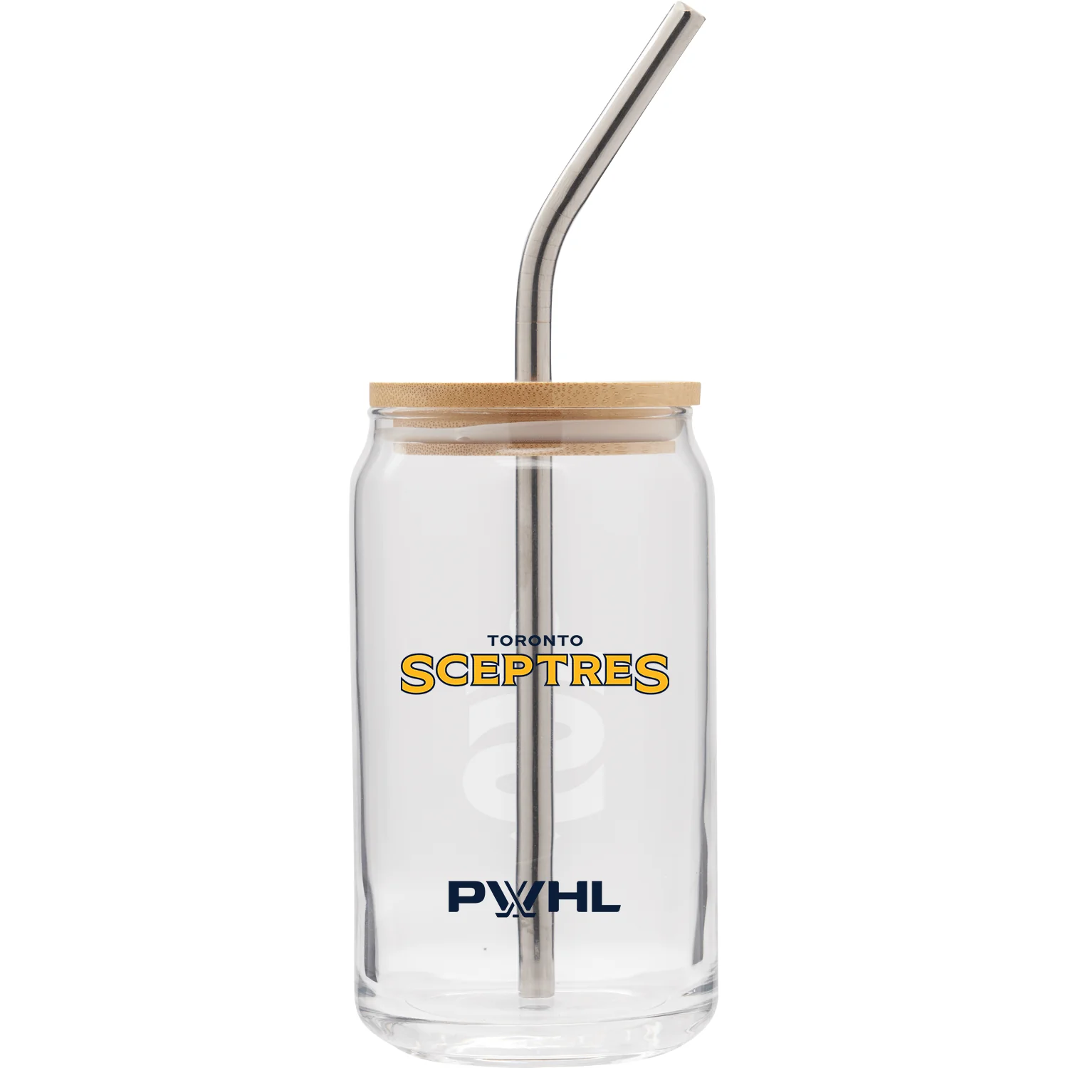 Toronto Sceptres Soda Can Glass with Lid and Straw
