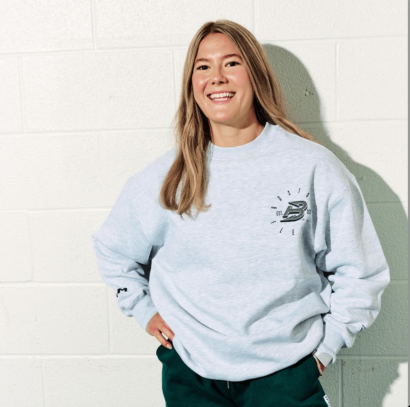 Women's Boston Fleet CCM Circle Logo Oversized Crew - Image 3