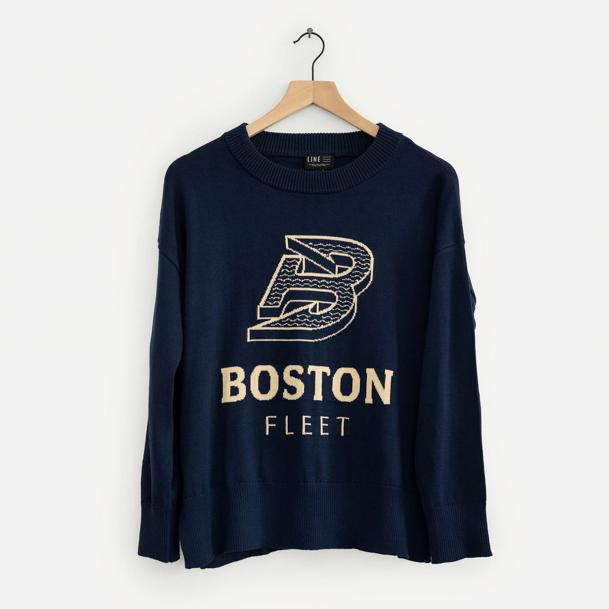 Women's Boston Fleet Line Change Team Logo Knit Sweater