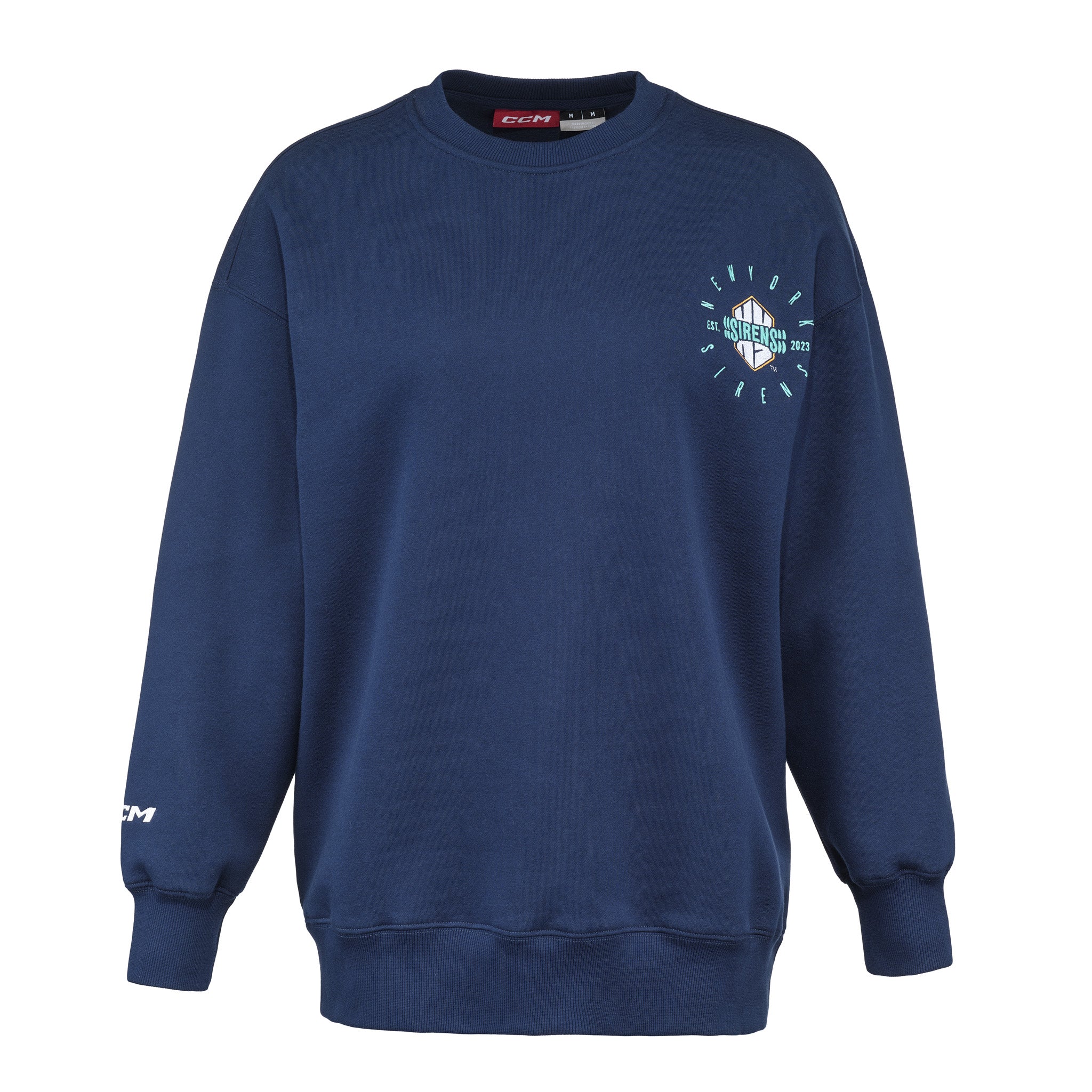 Women's New York Sirens CCM Circle Logo Oversized Crew