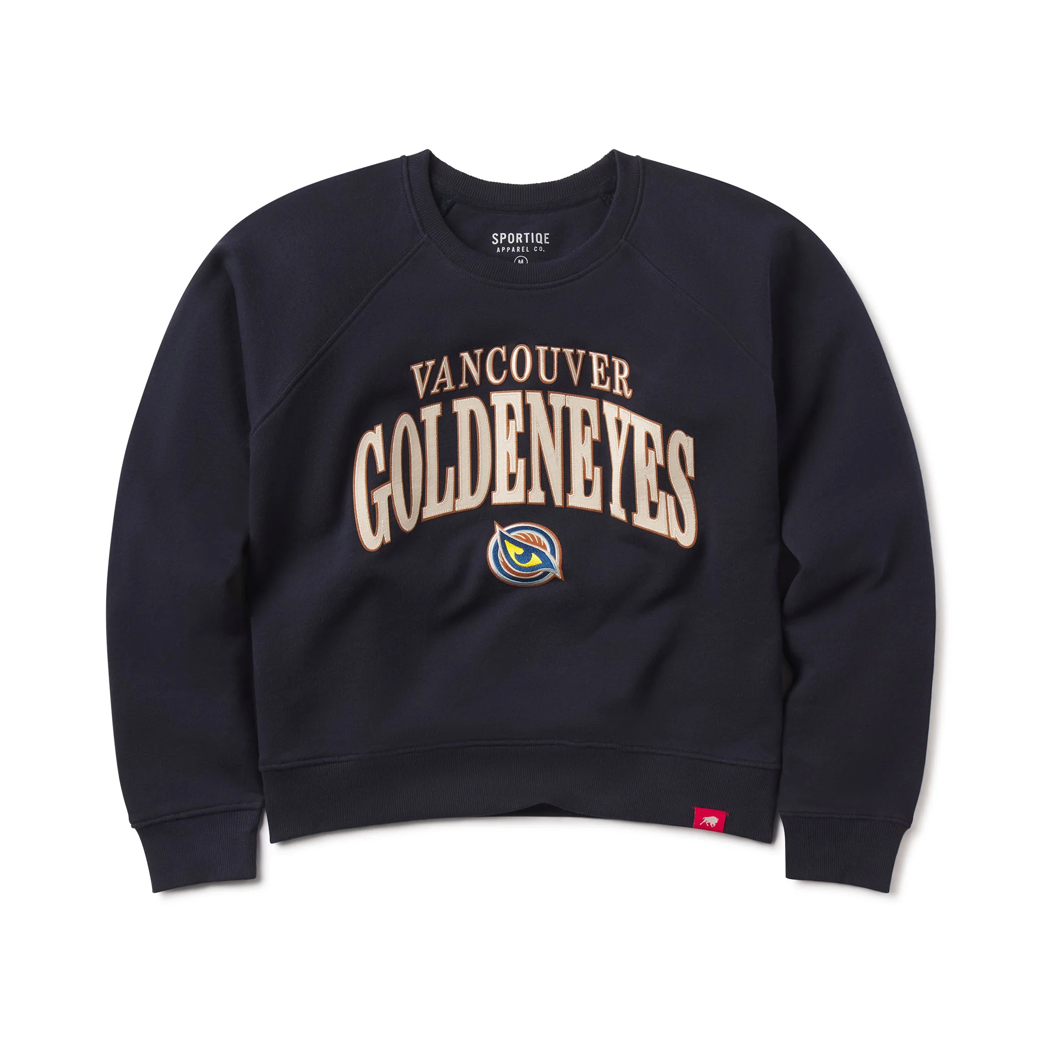 Women's Vancouver Goldeneyes Sportiqe Suede Logo Ashlyn Crew