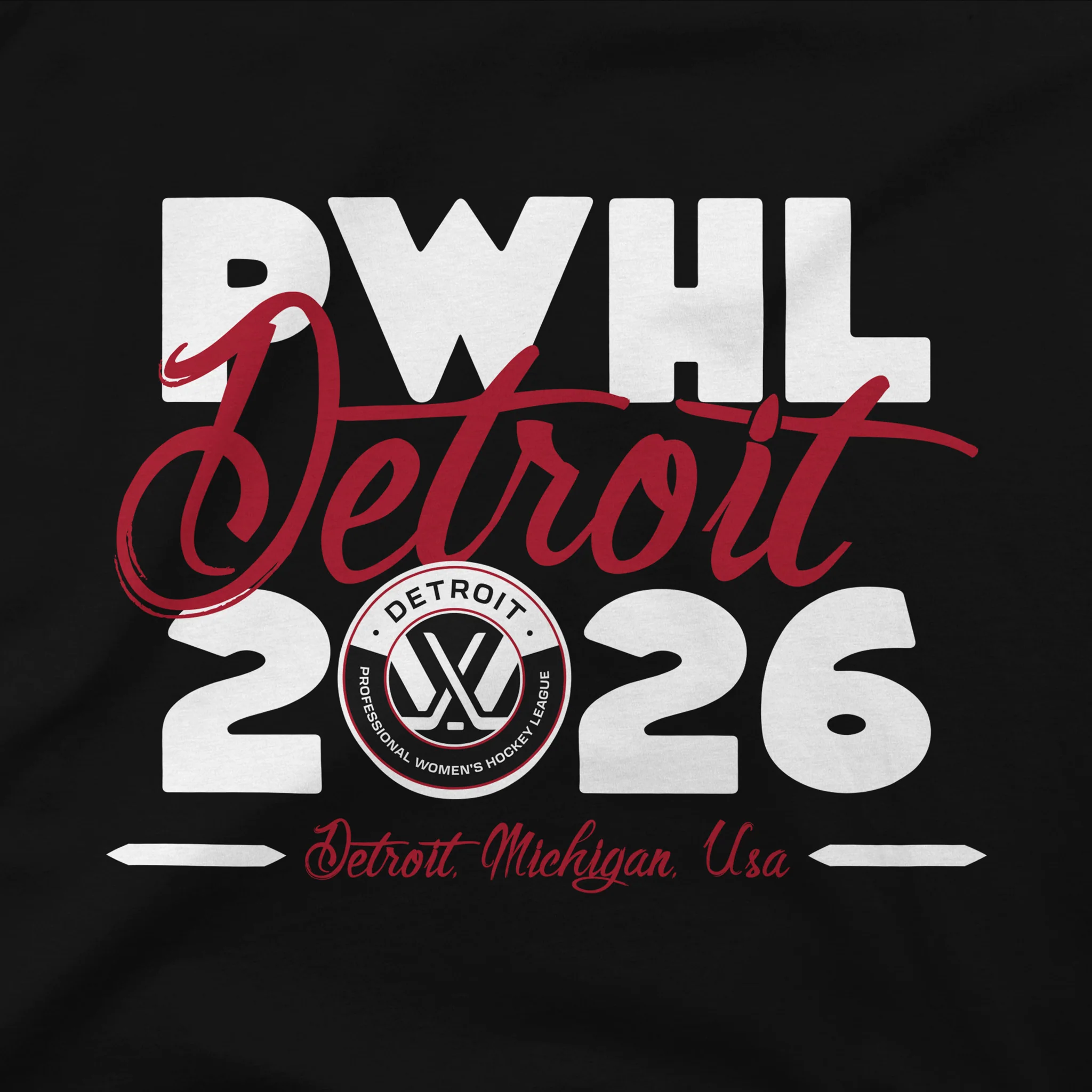 Youth PWHL Detroit Stadium Essentials Gotcha T-Shirt - Image 3
